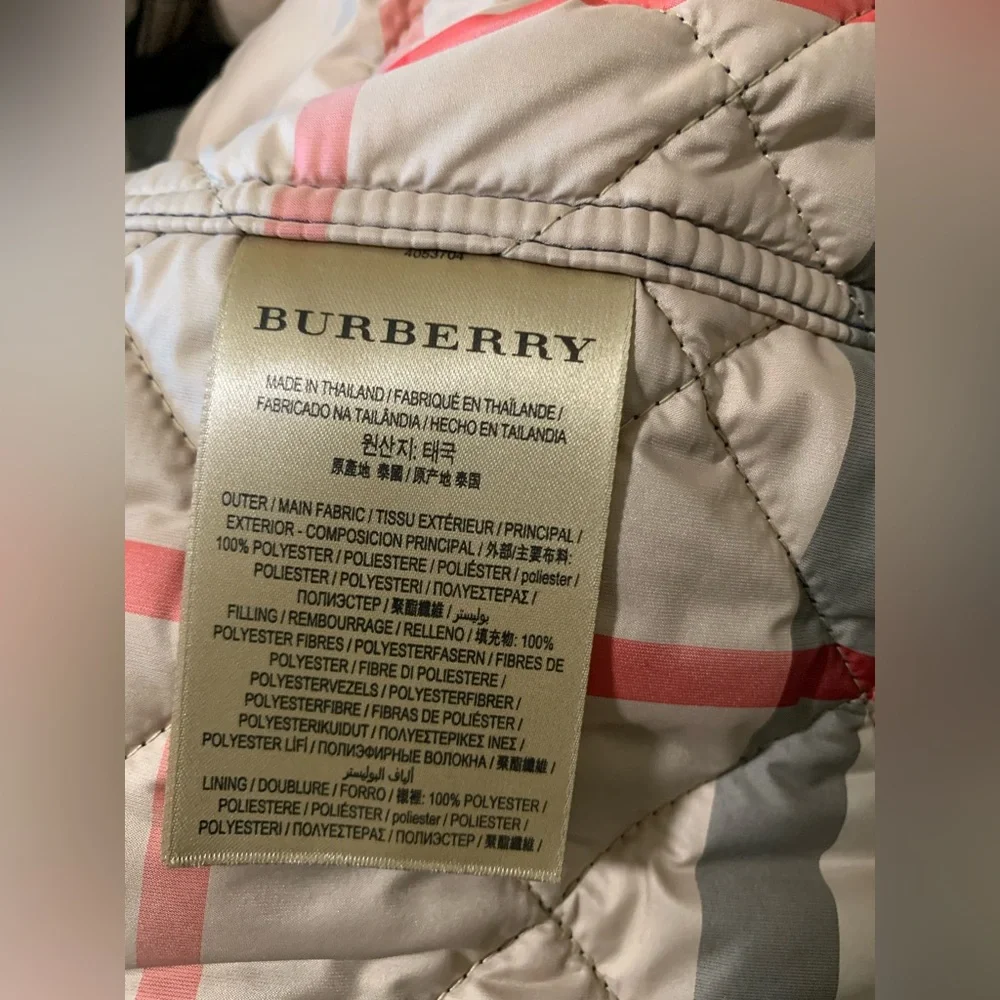 Authentic Burberry Finsbridge‎ Long Quilted Jacket Coat Belted Waist Navy XL NWT - Picture 11 of 13